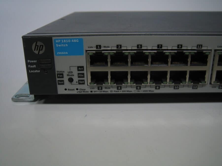 HP ProCurve V1810-48G J9022a Network Switch w/ Rack Mount w/ Power Cable - Image 2