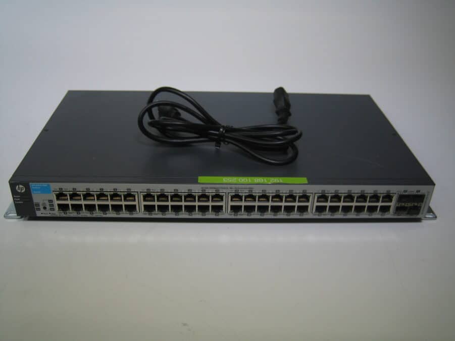 HP ProCurve V1810-48G J9022a Network Switch w/ Rack Mount w/ Power Cable