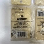 Leviton Lot of 7 40214-A One Line 4 Conductor Almond RJ11 Jack - **NEW BLEM** - Image 3