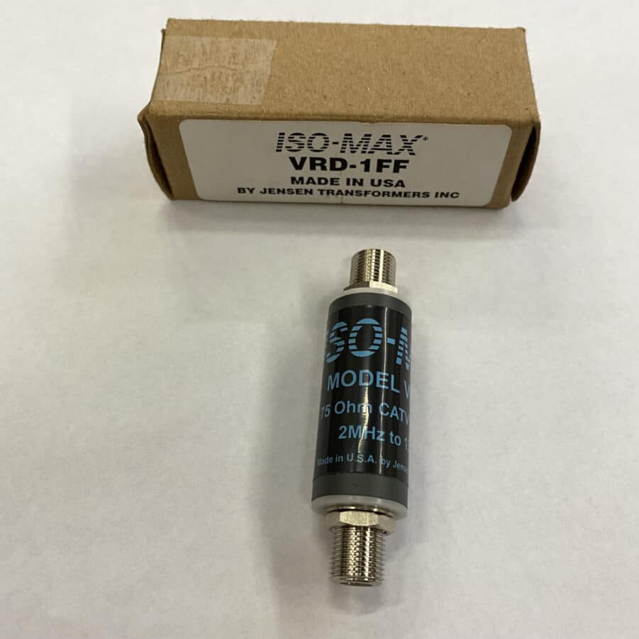 Jensen Transformers VRD-1FF ISO-MAX Cable TV Ground Isolator Hum/Buzz/Noise Eliminator