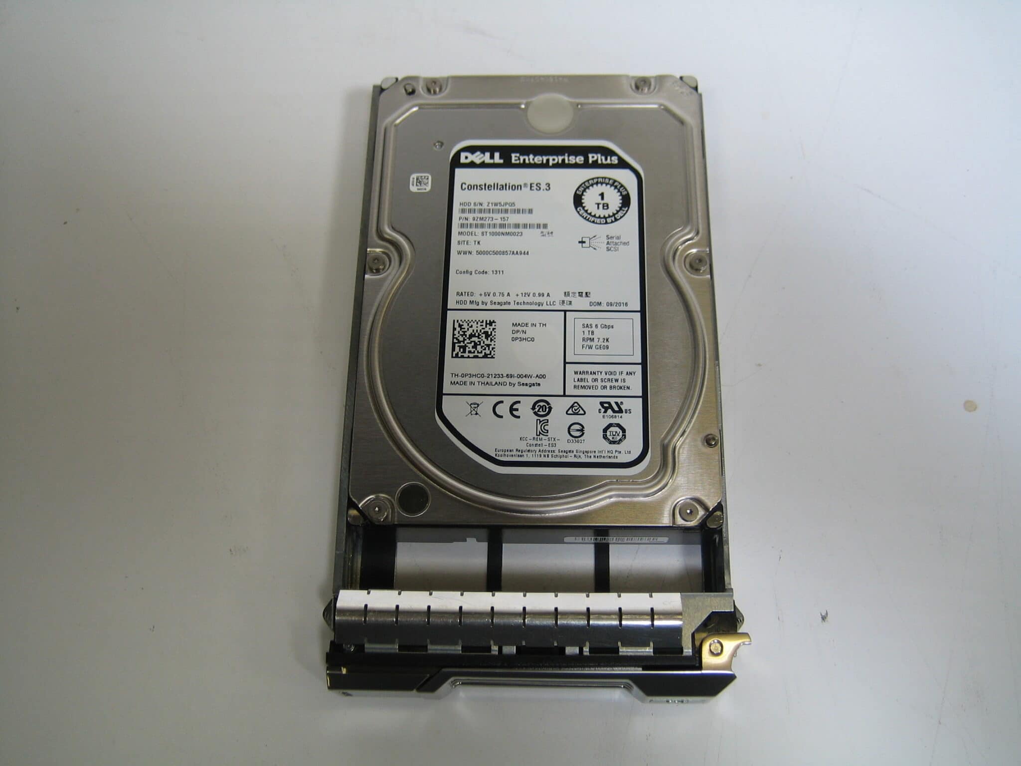 DELL CONSTELLATION ES.3 1TB 7.2K 6G 128MB 3.5" SAS Hard Drive W/Caddy ...