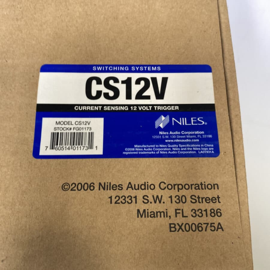 Niles Audio Corporation CS12V Current Sensing 12 Volt Trigger **NEW