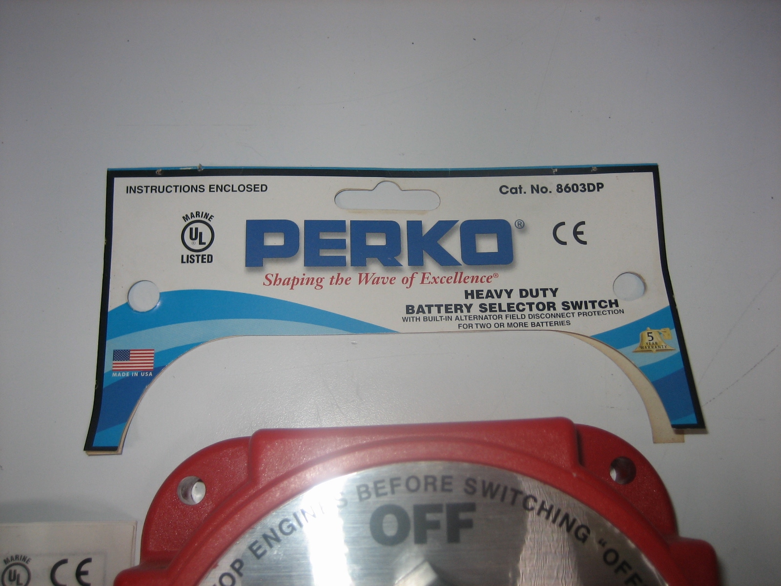Perko 8603 DP Heavy Duty Battery Selector Switch *NEW OLD STOCK