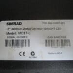 Simrad Glass Bridge 17" LED Monitor MO17-L w/ Cables Good Condition - Image 9