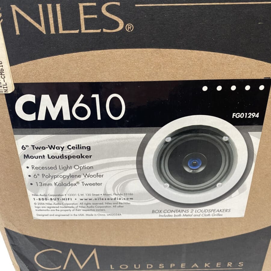 Niles CM610 6" 2-way 50 Watt 8 Ohm In-Ceiling Speaker Pair **NEW OLD STOCK** - Image 2
