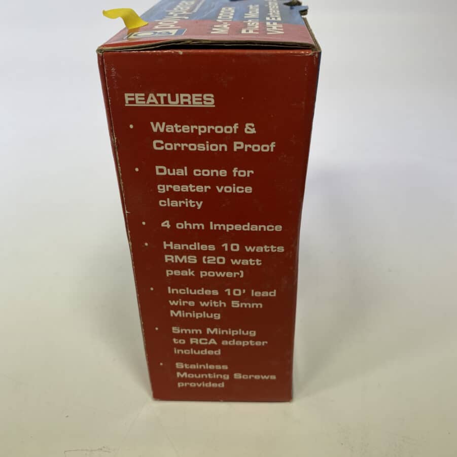 POLYPLANAR MA1000R Flush Mount VHF Speaker White **NEW OLD STOCK