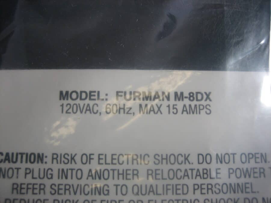 Furman M-8DX Rack Mount Merit Series Power Conditioner - NEW OPEN BOX - Image 5