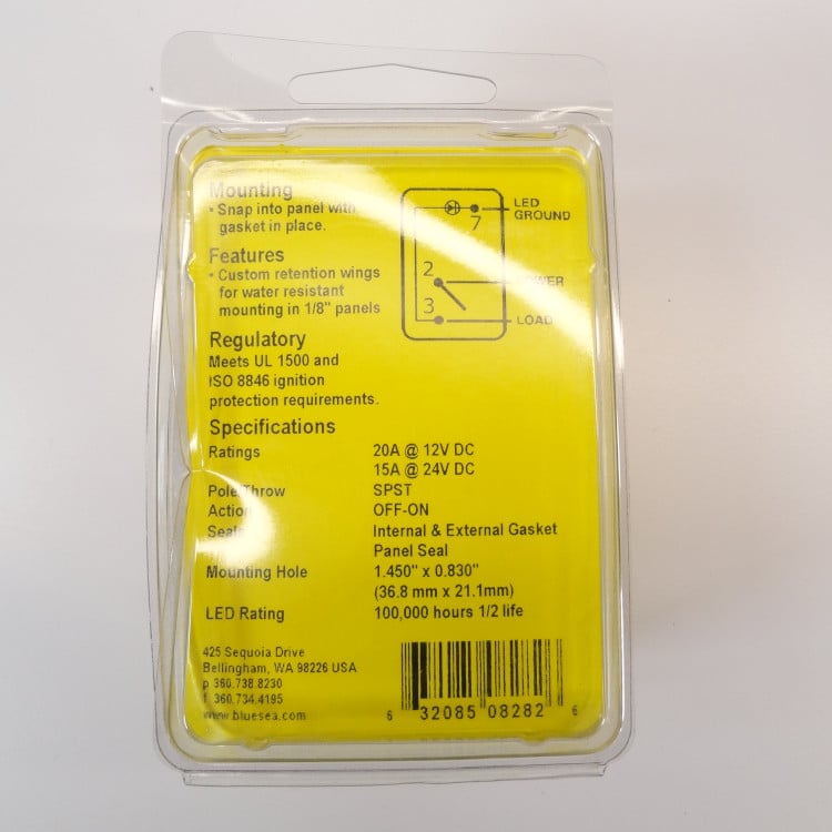 Blue Sea Systems 8282 - Contura III Switch Single Pole Single Throw ...