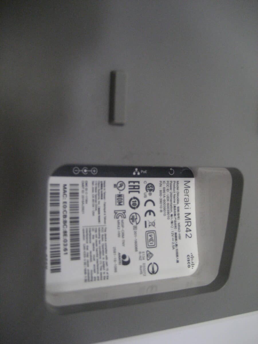 Cisco Meraki MR42-HW Cloud Managed Wireless Access Point w* NO AC Adapter - Image 7