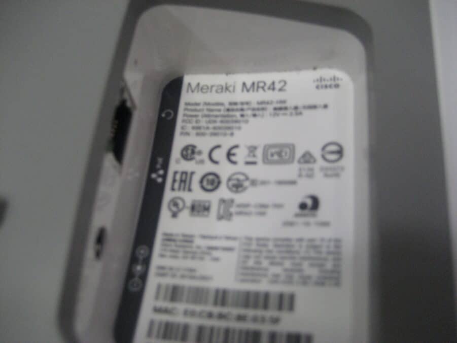 Cisco Meraki MR42-HW Cloud Managed Wireless Access Point NO AC Adapter - Image 12