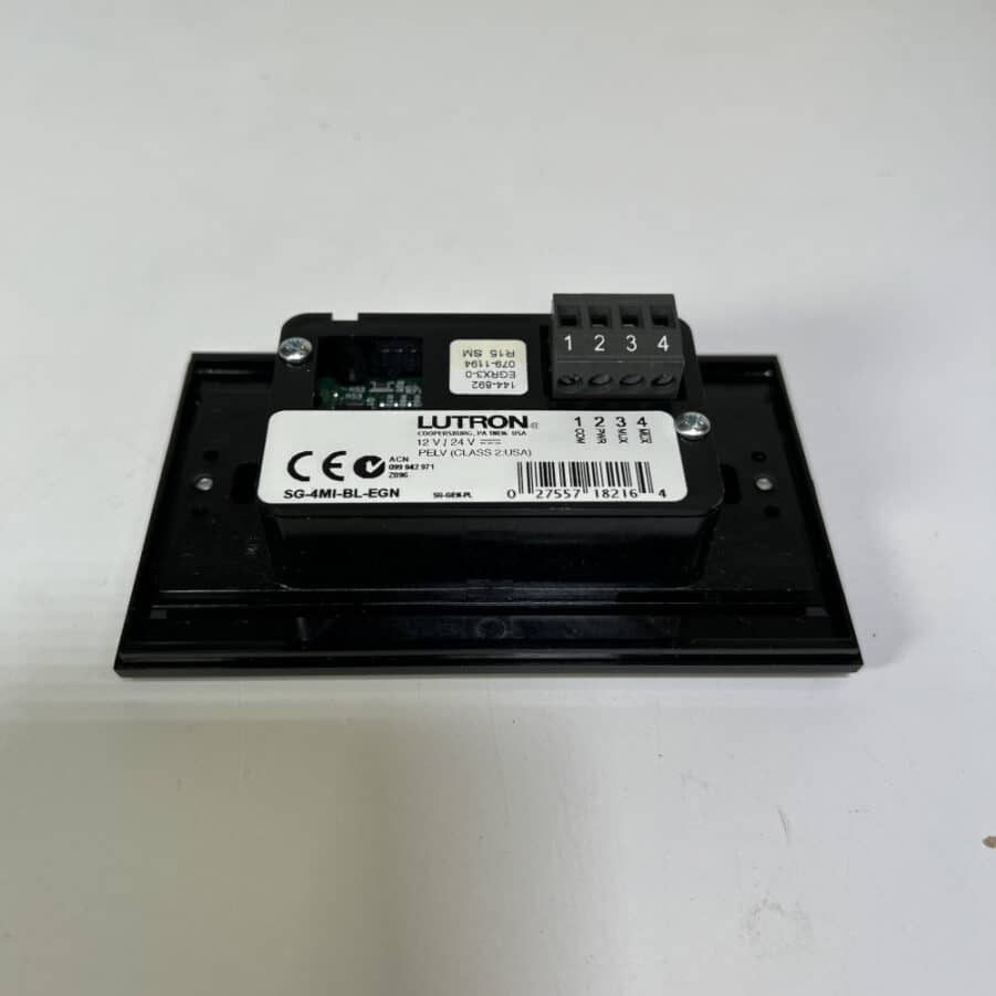 Lutron seeTouch SG-4MI-BL-EGN 12/24 volt 4-Button + All Off  - Wall Station - Image 3
