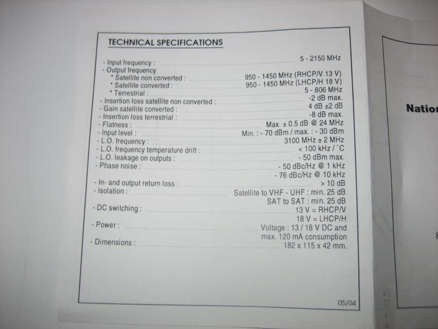 NAS SCD-1UT2 - National Antenna Systems Satellite Antenna Converter - NEW - Image 6