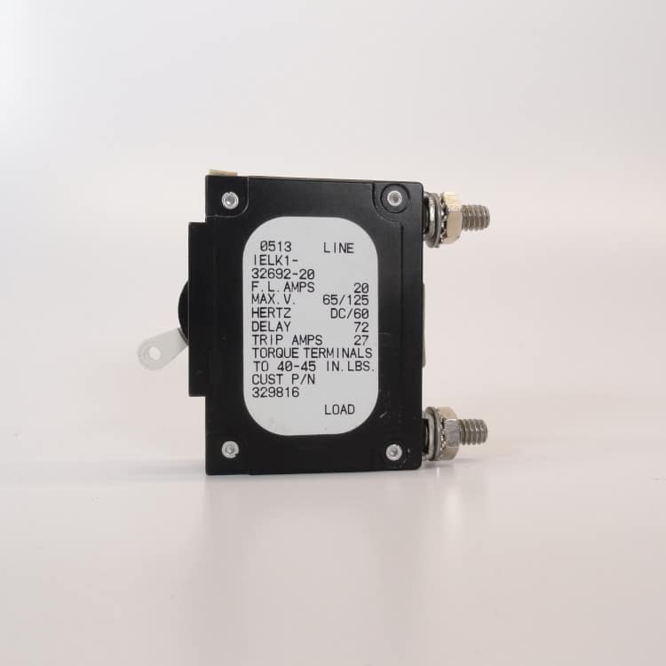 SensataAirpax IELK13269220 20A 60Hz Single Pole Panel Mount Marine Breaker Max Marine