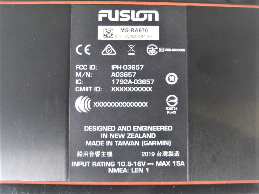 Fusion MS-RA670 - Apollo Marine System AM/FM Sirius XM Radio FOR PARTS OR REPAIR - Image 7