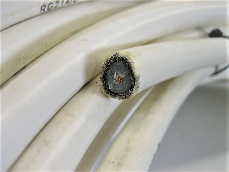 104 Feet White RG214/U Coaxial Cable - Meets MIL-17 Specs - Used - Free Shipping - Image 3