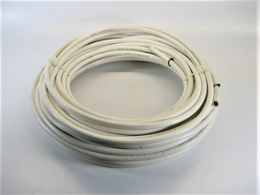 104 Feet White RG214/U Coaxial Cable - Meets MIL-17 Specs - Used - Free Shipping