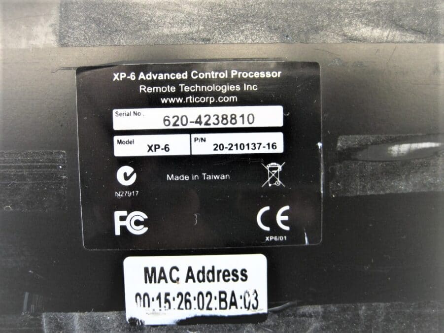 RTI - XP-6 - Advanced Remote Control Processor - Black - Used - Free Shipping - Image 8