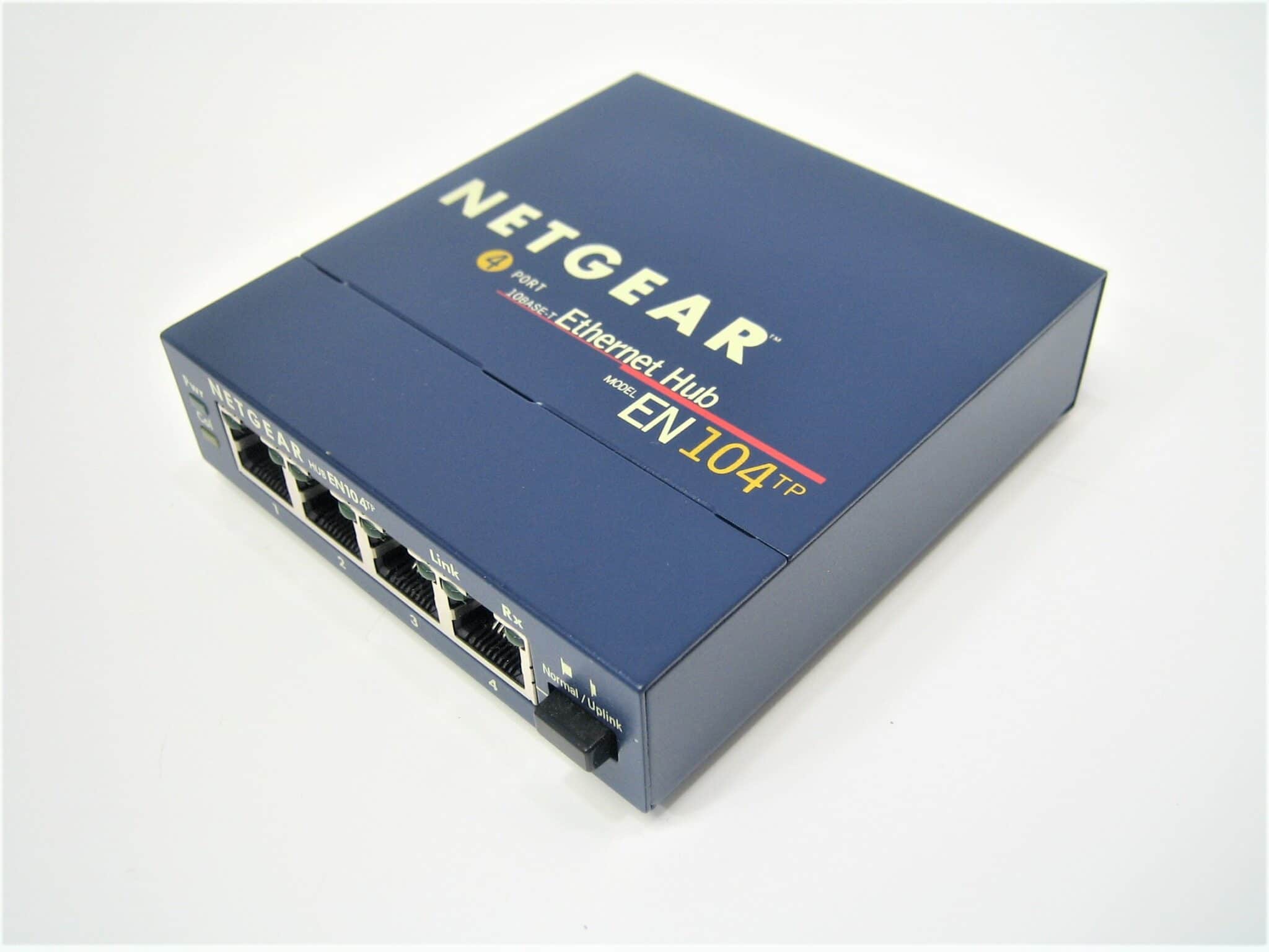 Netgear 4 Port Ethernet Hub 10 Mbps EN104TP - New (Open Box) - Free ...