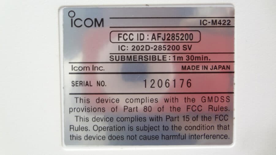 Icom IC-M422 Marine VHF Transceiver Radio Unit w/ Icom HM-150B Hand Microphone - Image 11