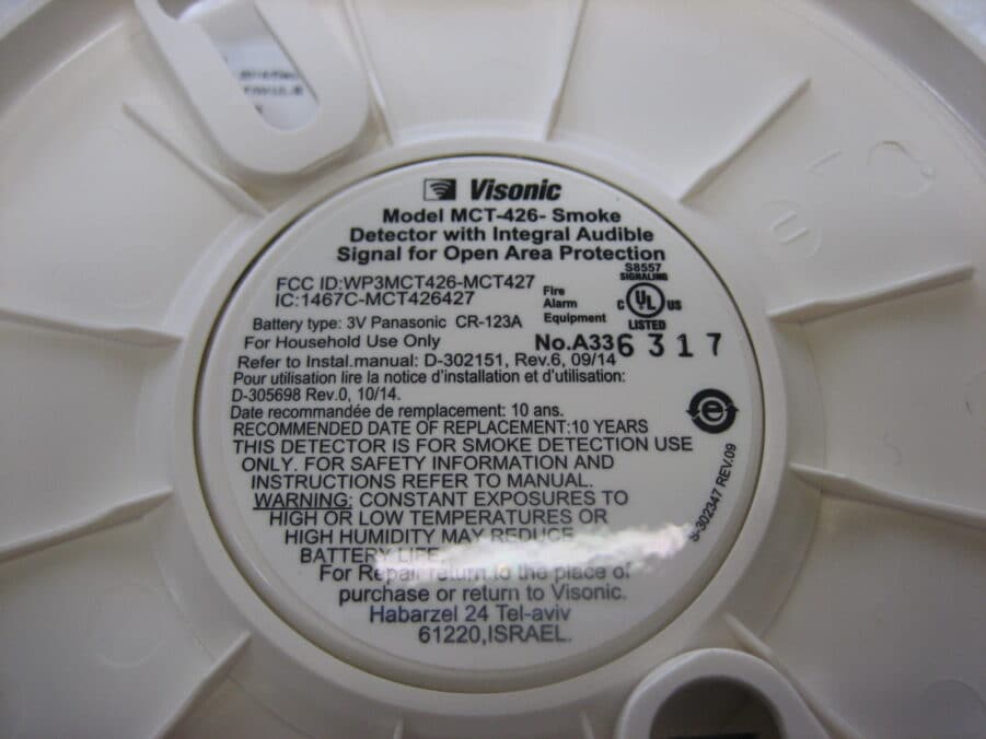 Visonic MCT-426 Smoke Detector - NEW - Image 4