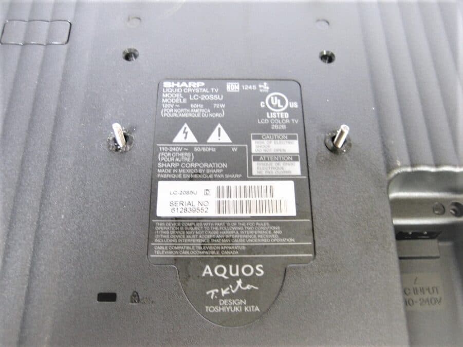 Sharp LC-20S5U AQUOS 20" LCD TV - No Remote Or Power Cord - Used - Free Shipping - Image 5