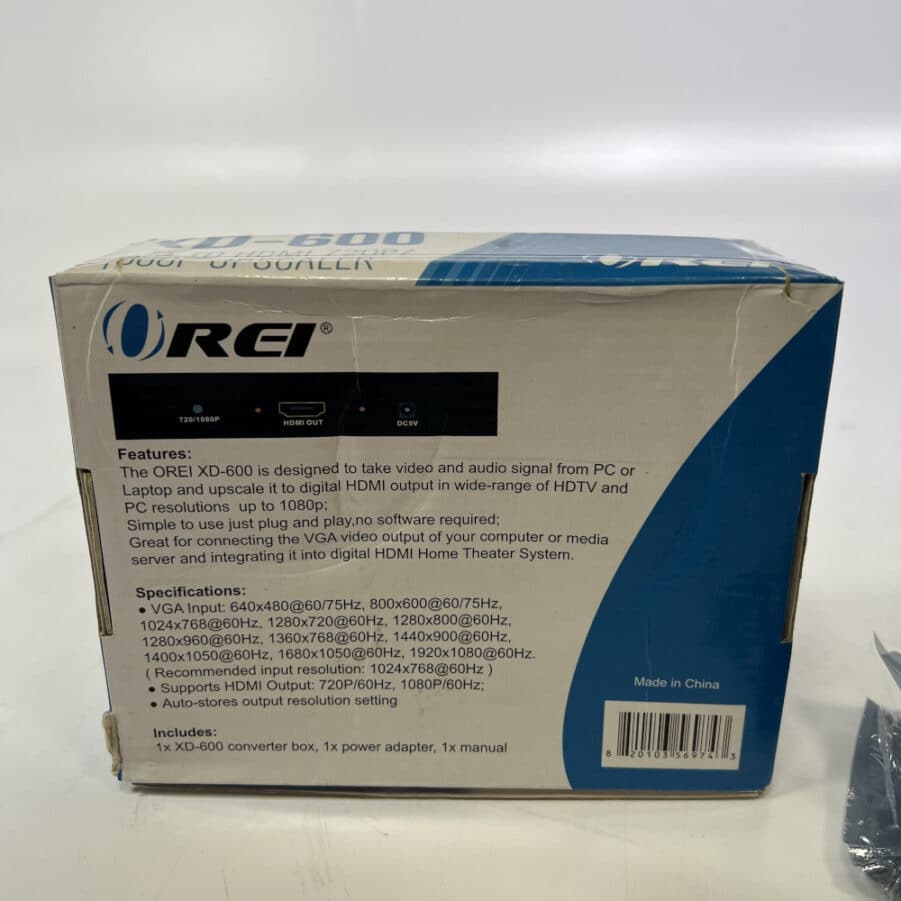 REI XD-600 VGA to HDMI 720P/1080P Upscaler - New Old Inventory - Image 2