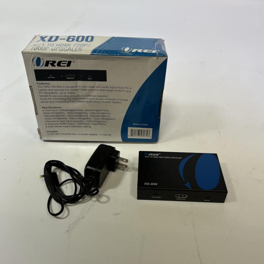 REI XD-600 VGA to HDMI 720P/1080P Upscaler - New Old Inventory