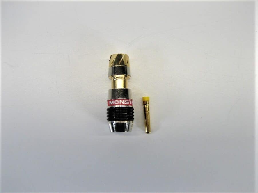 (Lot of 27) Monster Cable Gold Plated Brass RCA Male Plug - Red - Free Shipping - Image 3