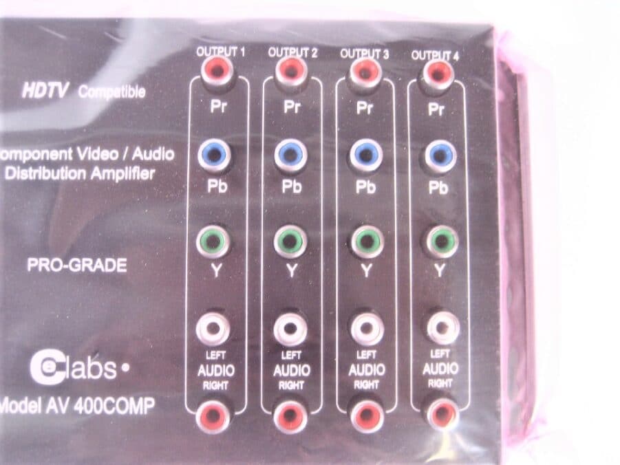 CE Labs Component A/V Distribution Amp 4-Out  AV400COMP- New Open Box - Image 5