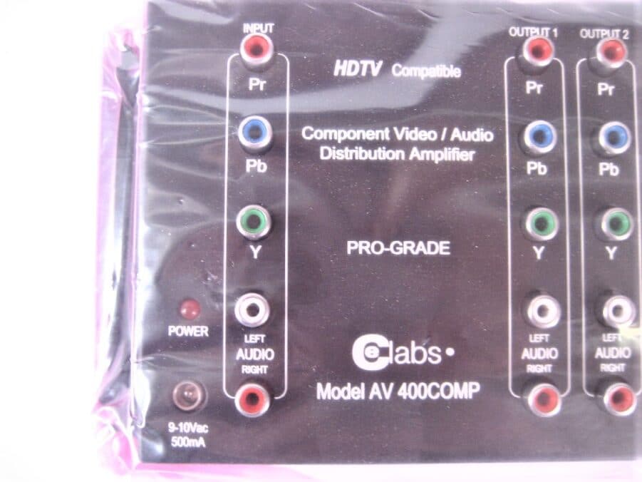 CE Labs Component A/V Distribution Amp 4-Out  AV400COMP- New Open Box - Image 4