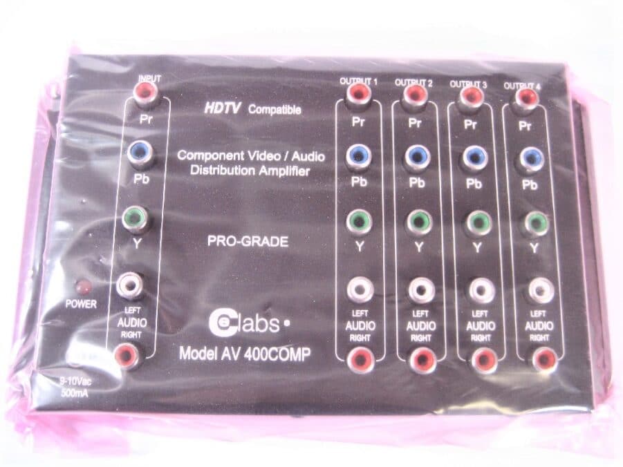 CE Labs Component A/V Distribution Amp 4-Out  AV400COMP- New Open Box - Image 3