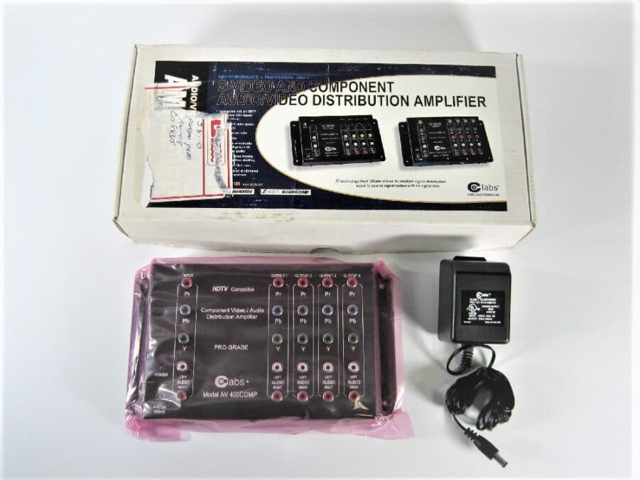 CE Labs Component A/V Distribution Amp 4-Out  AV400COMP- New Open Box