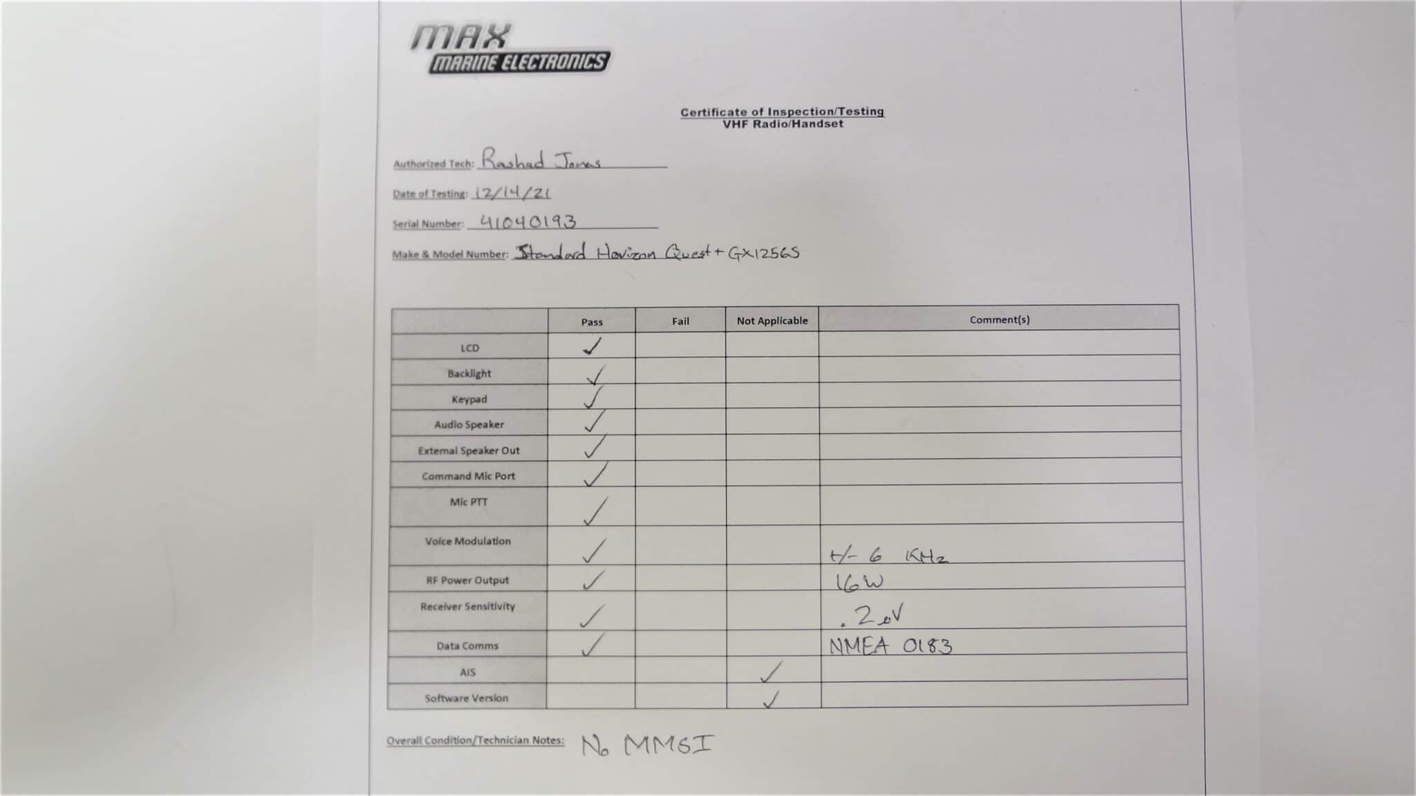Standard Horizon Quest GX1256S Submersible Marine VHF Radio Transceiver w/ Mic Max Marine