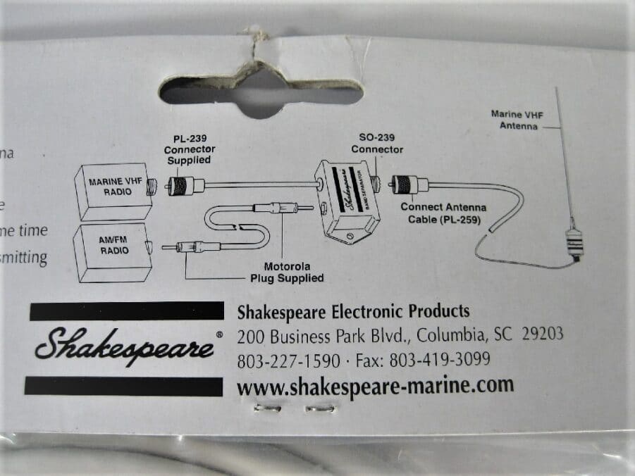 Shakespeare 4357-S Marine Band Separator - FM/VHF - New Old Stock -Free Shipping - Image 6