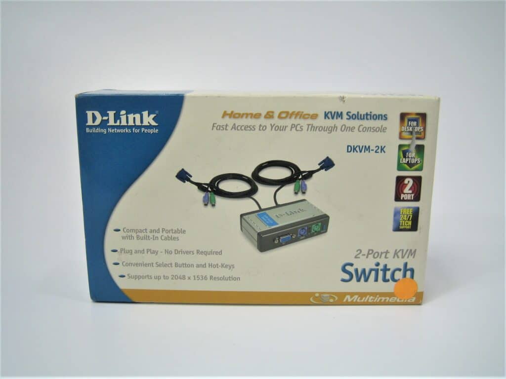 DLink DKVM 2K 2Port KVM Switch (New Open Box!) Free Shipping Max Marine Electronics