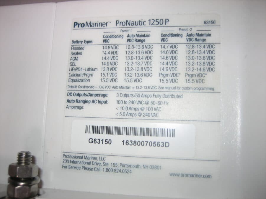 Promariner Pronautic 1250P 12v 50a 3 Bank Battery Charger PARTS/REPAIR No Output - Image 7