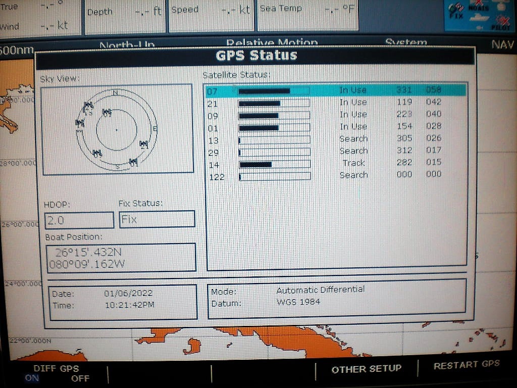 Raymarine Raystar 125 GPS Antenna w/ New Battery E32042 90 Day Warr Max Marine Electronics