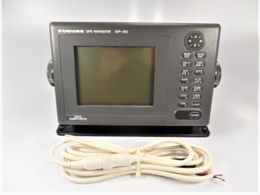 Furuno GP-90 GPS/WAAS Navigator Display w/ Power Cable & Bracket + Knobs
