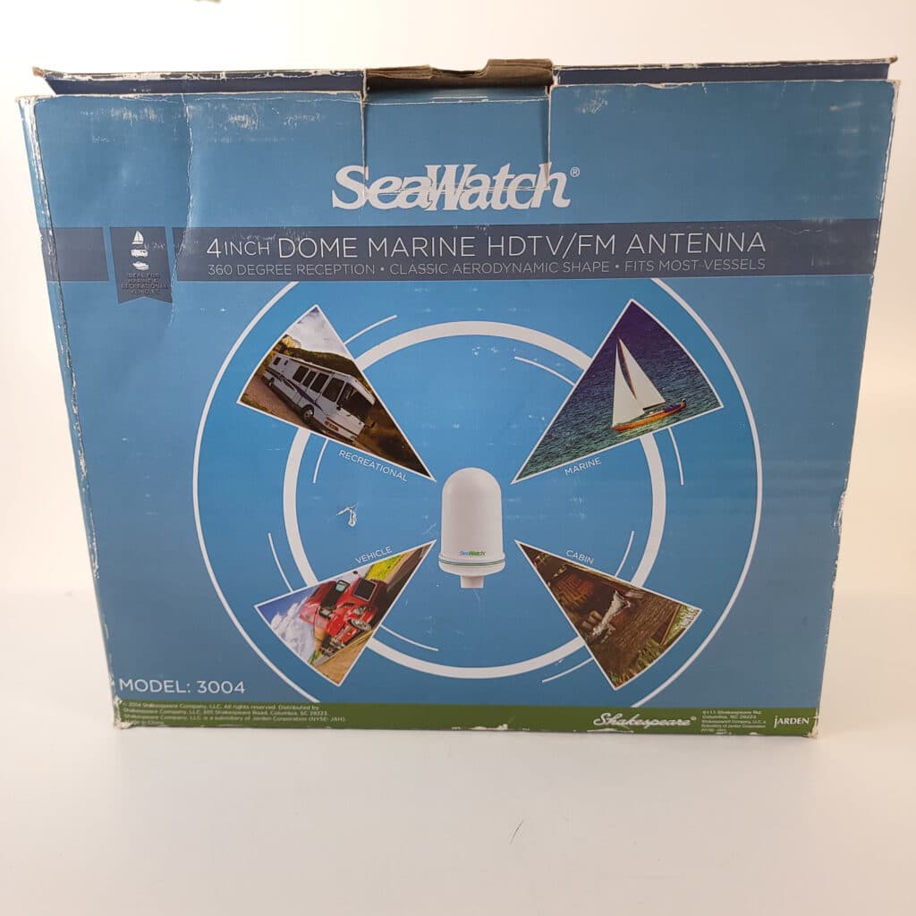 SeaWatch 3004 4in Dome Marine HDTV/FM Boat Antenna TESTED! Max