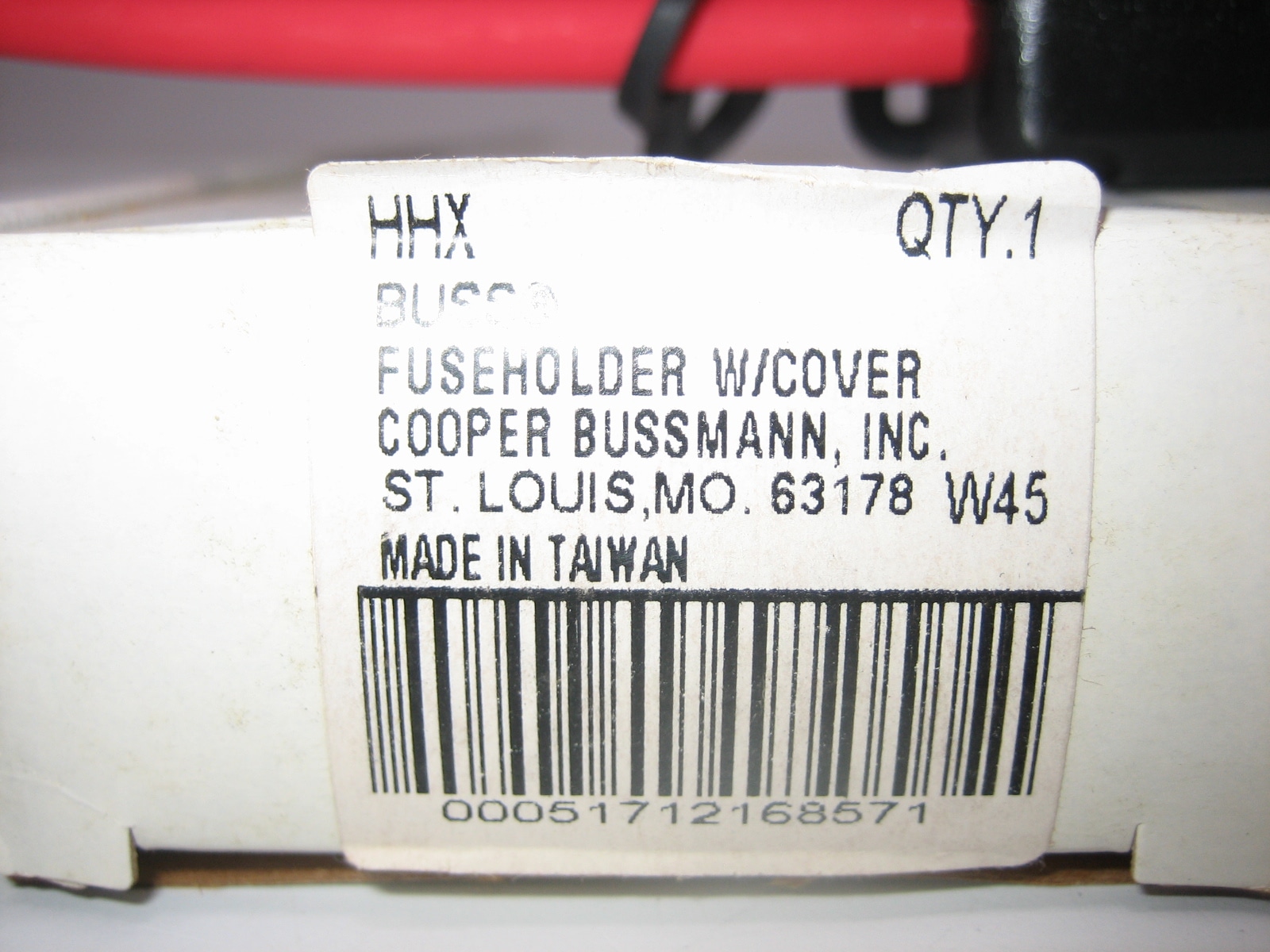 Cooper Bussman *LOT OF 5* HHX Buss Fuseholder with Cover and Leads