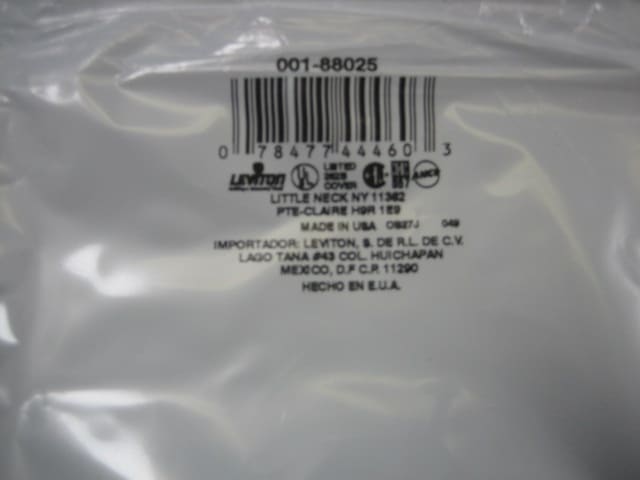 Leviton 001-88025 White 2-Gang Blank Thermoset Wallplate - Lot of 20 ...