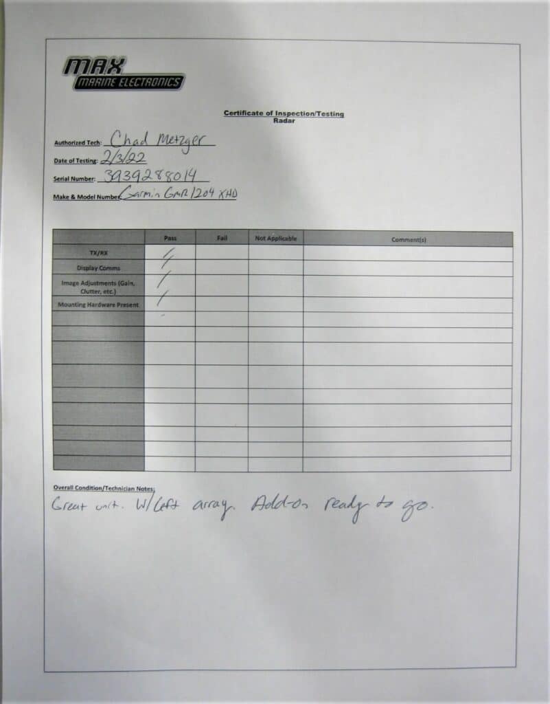 Garmin12KW Radar AddOnGMR1204 xHD Pedestal W/6' or 4' AntennaTested