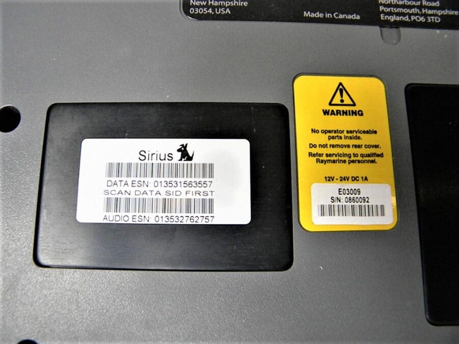 Raymarine E03009 SR100 Sirius Satellite XM/Wx Receiver w/Antenna & Cables-Tested! - Image 4