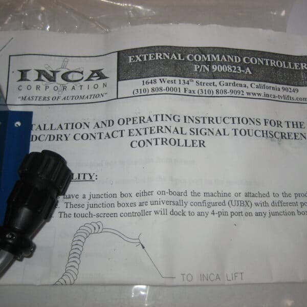 Inca TV Lift Parts - New Old Stock - For Remote Control RF Controller ...
