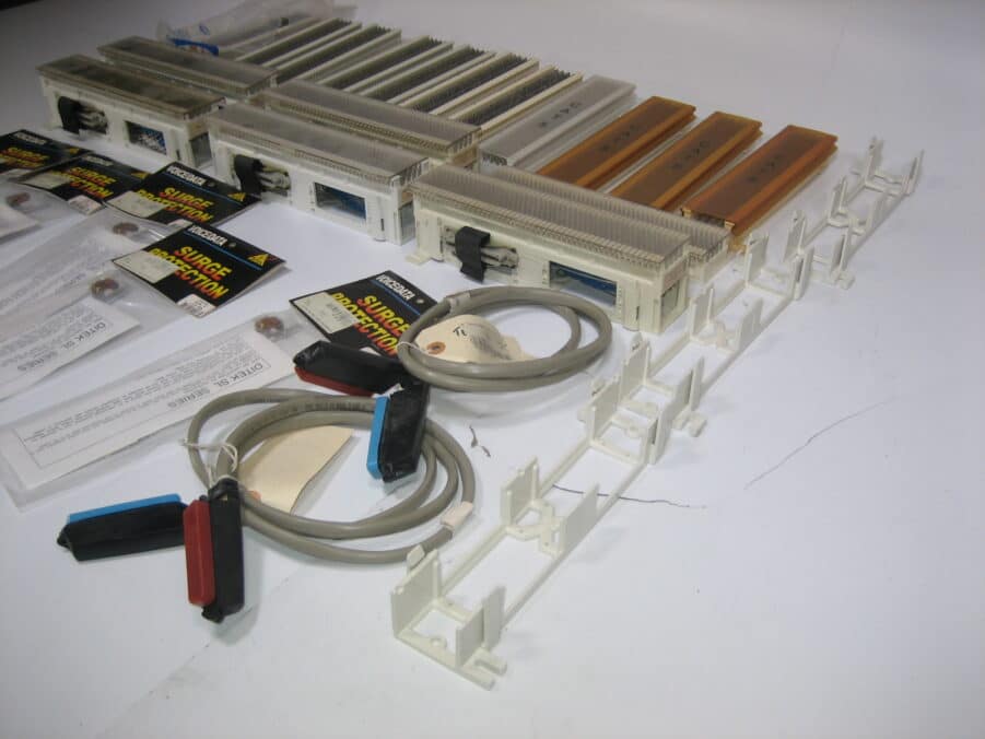 Lot of 66 Punch Down Blocks and Parts for 50 Pair, CAT5, Grounding Strip Cables - Image 6