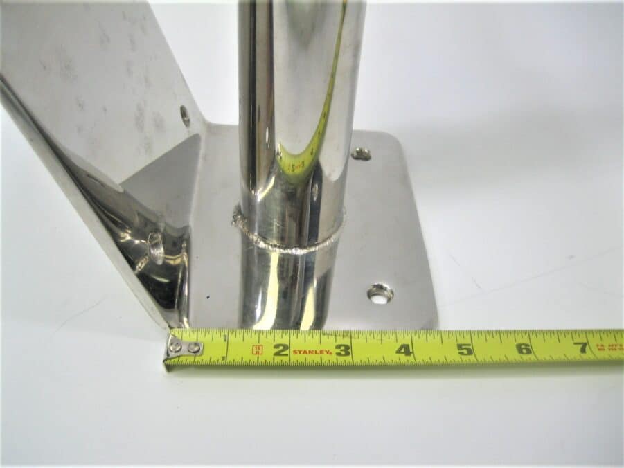 KVH Stainless Steel Angled Riser Mount 15" Sat Domes 5.6" x 9.2" Hole Pattern - Image 6