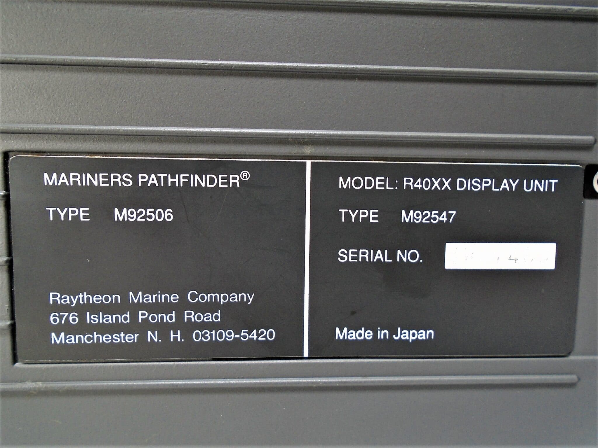 Raytheon R40XX Raster Scan Radar Display M92506 (Tested Working) Max Marine Electronics
