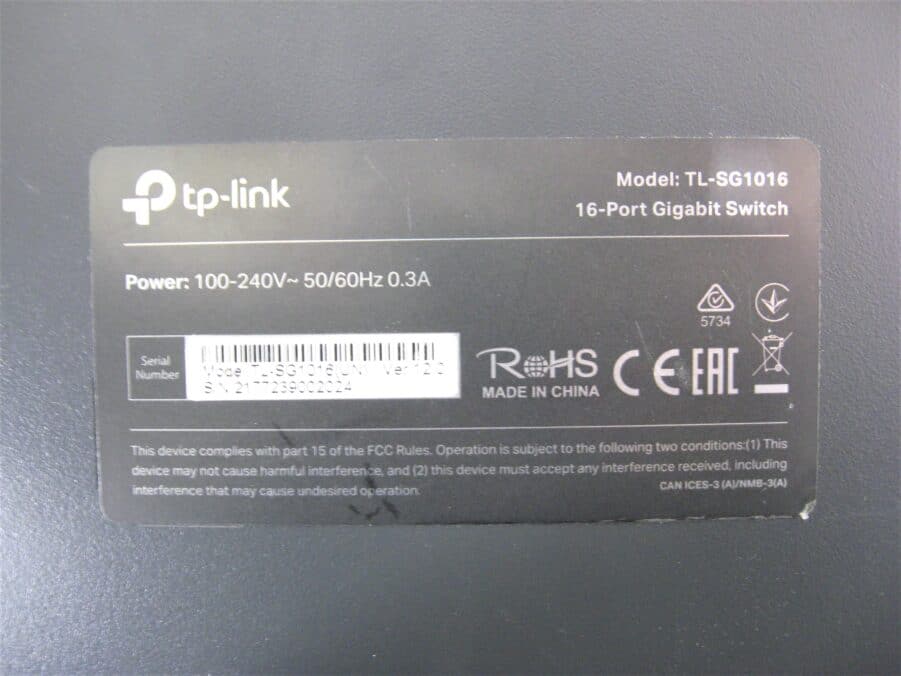 TP-Link 16-Port Gigabit Ethernet TL-SG1016 1000Mbps Rackmount Switch - Image 7