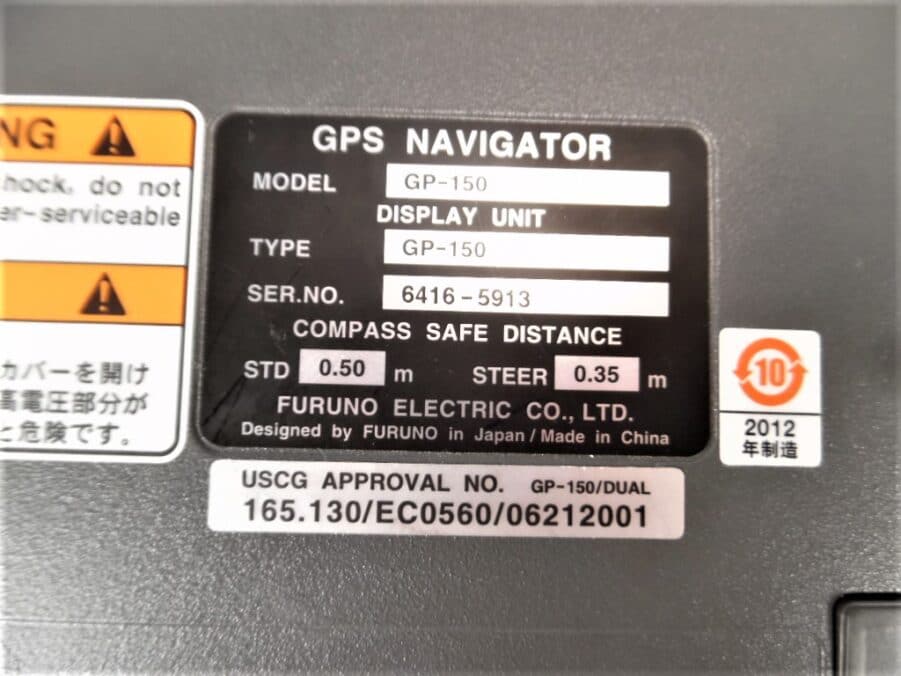 Furuno GP-150 GPS/WAAS Navigator Display w/ Power Cable - Tested Good - Image 11