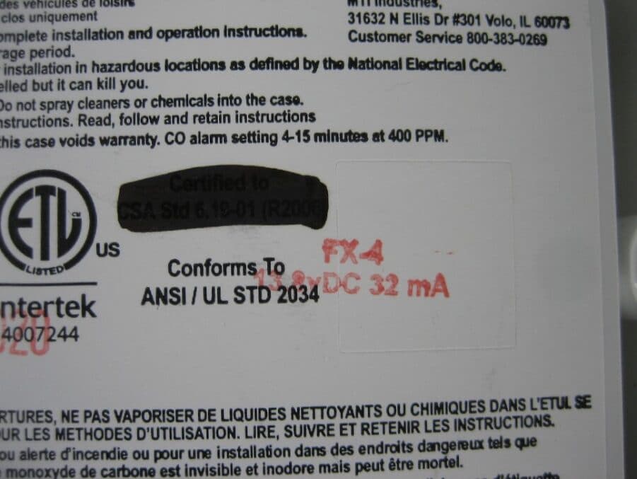 Safe-T-Alert FX-4 - Marine Carbon Monoxide Alarm - Marine Surface Mount - New - Image 8